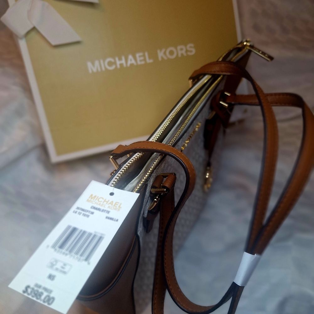Michael Kors Tan and Cream Women's Tote Bag - Picture 3 of 3